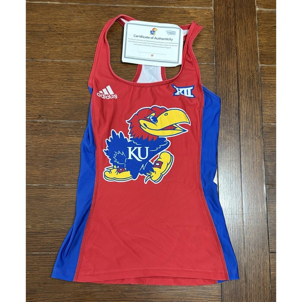 Vintage Women’s Kansas Jayhawks adidas Size S Player Issued Track Singlet